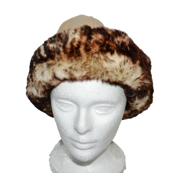 PELE & CIA VINTAGE SIZE MEDIUM BEIGE BROWN LEATHER SHEARLING SHEEPSKIN HAT main image 6